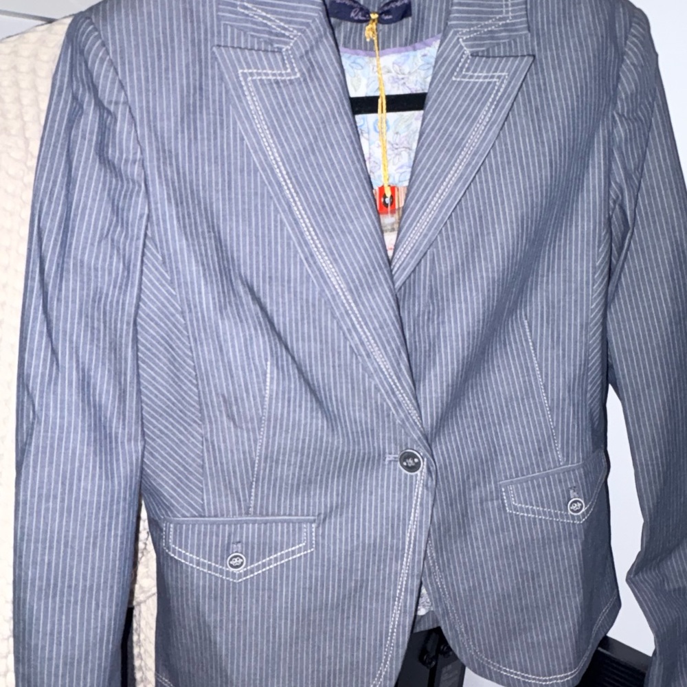 Robert Graham grayish blue Tristan women's blazer jacket NEW